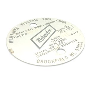 Milwaukee 12-90-0150 RATING NAMPLATE